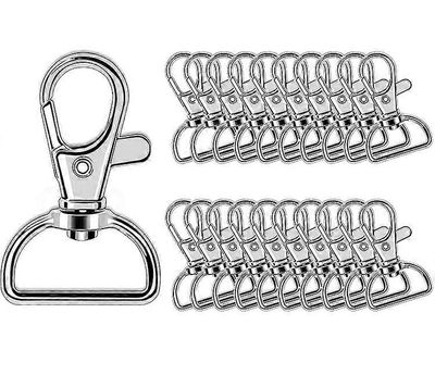 24kpl avaimenperälukkolukko karabiini koukku D-renkaat metallinen avaimenperä kääntyvä 360 käännettävissä DIY-reppuun käsilaukku