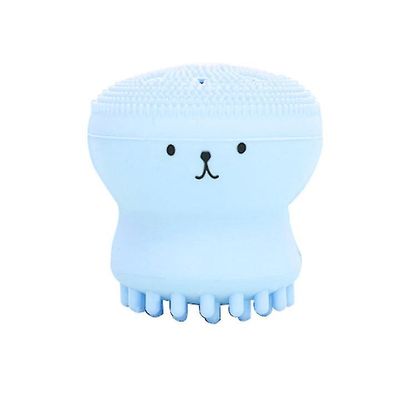 Coosilo Octopus Shape Silikone Ansigtsrensningsbørste - Ansigtsvask skrubbe, hudpleje, rensende instrumentbørste lyseblå