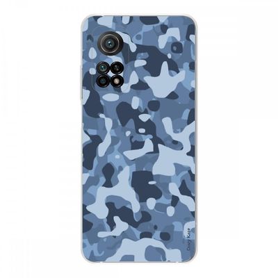 Crazy Kase Hull For Xiaomi Mi 10t I Silikone Soft 1 Mm, Blå Militær Camouflage