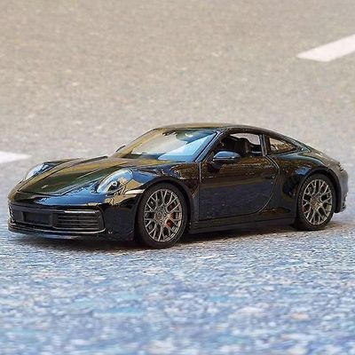 1:24 911 Carrera 4S coupe alloy urheiluautomalli painevalut metalli leluajoneuvot auto malli simulointi lasten lahjat Musta