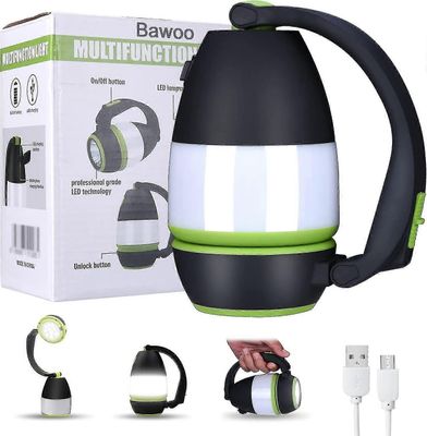 Ladattava retkeilysoihtu 3 in 1 pöytävalaisin Lyhty Retkeilyteltta Deformoituva taskulamppu Työvalo 2000mah paristolla, joka on johdettu ulkona sis...