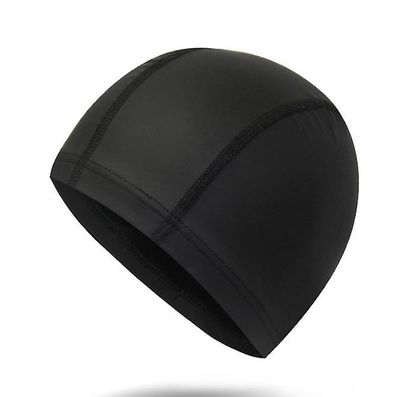 Handuo Pu Voksen Swimming Cap vandtæt og høj elasticitet sort