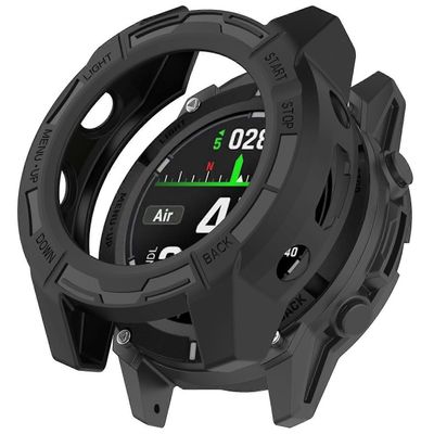 varten Garmin Descent G2 pehmeä TPU kellokotelo ontto iskunkestävä puskurin rungon kansi - musta Monivärinen Black