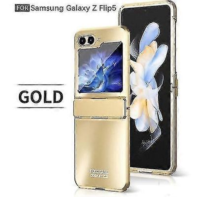 Matta galvanoitu saranasuoja iskunkestävä kotelo Samsung Galaxy Z Flip 5:lle Gold