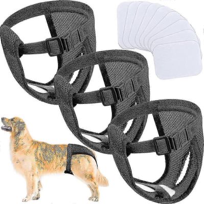 3 kpl kpl koiran kausihousuja Koiran vaipat 9 terveyssiteellä Pestävät suojahousut naaraskoirille kiimassa Kuukausittainen verenvuoto pestävä suoja...