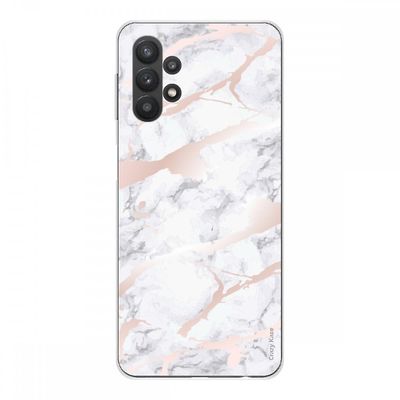 Crazy Kase Cover til Samsung Galaxy A32 5g Soft Silicone 1 Mm, Pink Marble Effect