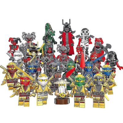 24 kpl Ninjago Mini -hahmojen sarja Kai Jay Sensei Wu Master Uudet rakennuspalikat lelu