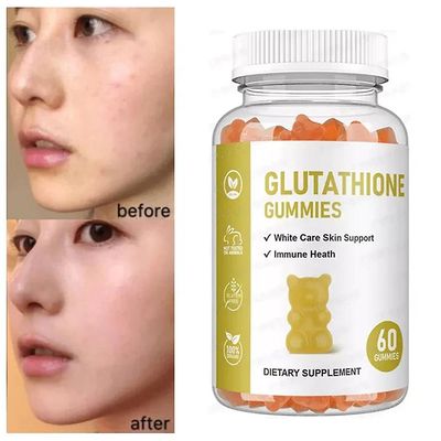 Kollagen gummier med glutathion og glycin C-vitamin Biotin 500 mg Anti Aging Alder Trodser hudblegning Vitamin Gummies Kosttilskud Ikke-GMO 3 pcs