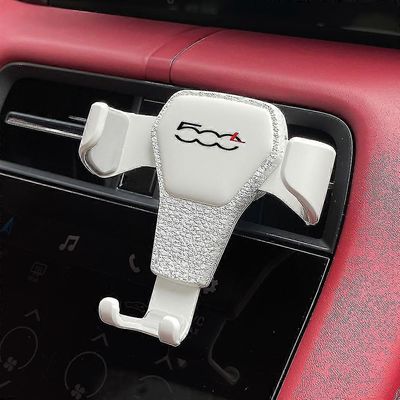 Uusi säädettävä matkapuhelintuki auton tuuletusverkolle, Fiat-tuki 500 500c 2012 500x 500L Abarth 695: lle, pikatuki, auton lisävaruste For Fiat 50...