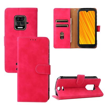 Etui til Doogee S59 / S59 Pro Cover Premium læder med kortholder Flip Folio magnetisk etui Etui Coque - Sort Pink