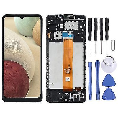 LCD-näyttö Samsung Galaxy A12 4G Sm-A125F -digitoijan koko kokoonpanolle kehyksellä