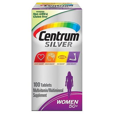 Centrum Silver Multivitamin naisille 50 Plus, Monivitamiini / monimineraalilisä - 100 Count