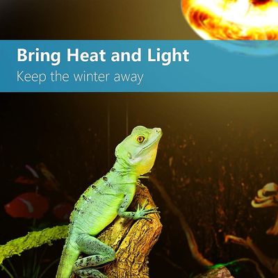 2 Pack Reptile UVB UVA Heat Lamp pære for virkelig-Like Bright Heat for, amfibie og (100 W) Hvit