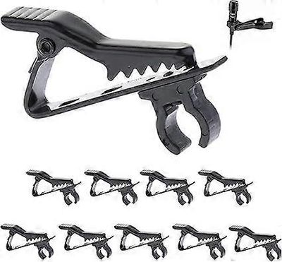 10 kpl rintapidike irrotettava pidike lavalier-mikrofoni mikrofonille minimikrofoni pidikkeen vaihto mikrofonipidike kiinteä mikrofonipidike cli