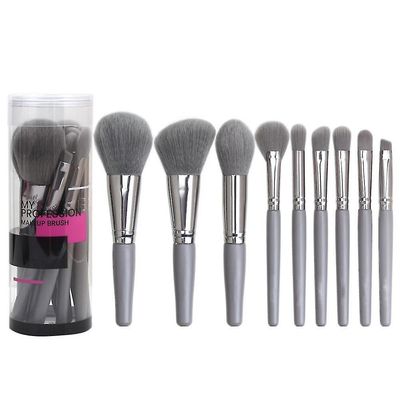 Mikasa 9pcs professionel makeup pensel sæt Grå