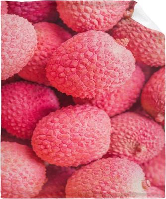 Kerota Litsi hedelmä vaaleanpunainen ruoka huopa vuodevaatteet heitto erittäin pehmeä kodikas flanellifleece pehmohuopa koko poikatytöille aikuisil...