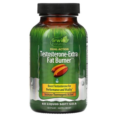 Irwin Naturals, testosteroni-ylimääräinen rasvanpolttaja, 60 nestemäistä pehmeää geeliä