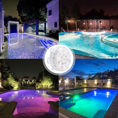 Upotettavat LED-valot RF-kaukosäätimellä - vedenpitävä vedenalainen LED-valo - paristokäyttöiset uima-altaan valot, 16 väriä vaihtava lamppu 5kpl i...