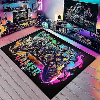 Pelimatto värikkäällä peliohjaimella Suunnittelu pelihuoneeseen, pelihuoneeseen, poikien makuuhuoneeseen -NMAOV Tyyli 02 80*120cm