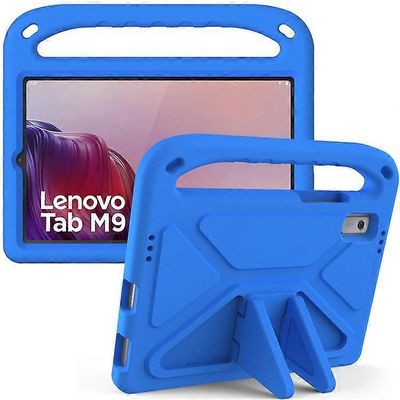 Yhteensopiva Lenovo Tab M9 Kickstand Tablet Case Hand Grip EVA iskunkestävä kansi Sininen