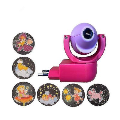 Star Moon Eläinprojektori Led Projector 6 kuvia Anturi EU Plug Night Light lapsille vauvan makuuhuoneen koristelu Vaaleanpunainen