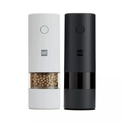 Ruili Huohou Elektrisk Automatisk Mill Peber og Salt kværn led lys 5 modes Peper Spice Grain Porcelæn slibning Core Mill Køkken sort