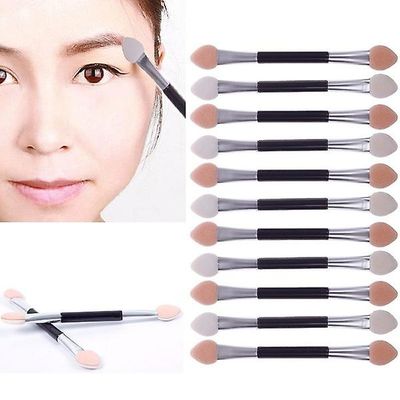 12stk Fashion Woman Makeup Cool Double-end Eye Shadow Eyeliner Brush Sponge Applikator Tool Health Beauty