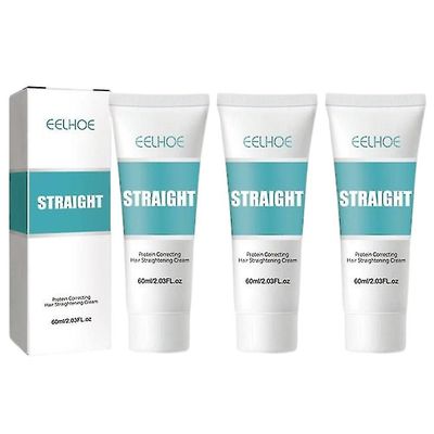 5stk Hair Straightener Cream Permanent Protein Correcting Hair Straightening Cream Straight Hair Rebonding Cream 5PCS