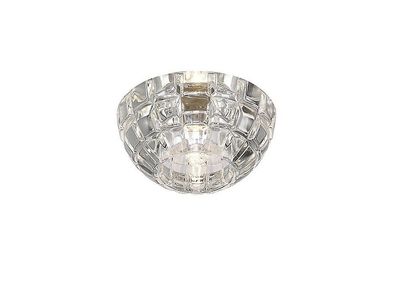 Inspired Lighting Ria runde forsænket downlight G9 Cube mønster poleret Krom, Krystal