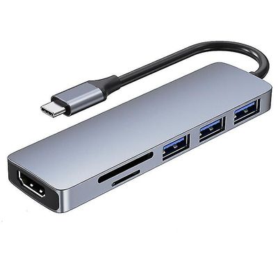 Coosilo 6-i-1-type C-udvidelseshub bærbar computer ekstern dockingstationskort