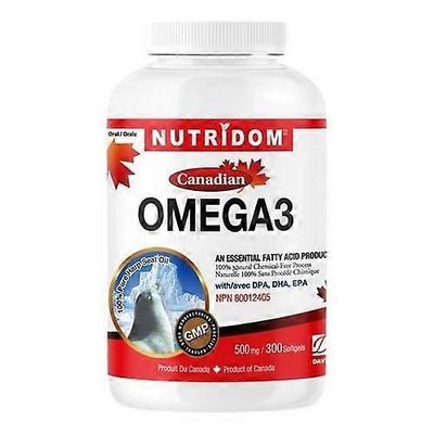 Nutridom Omega 3 -tiiviste, 500 mg, 300 pehmeää geeliä