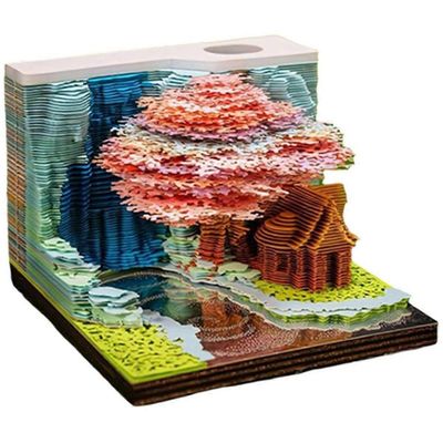 3D-repäistävä viikkokalenteri 2025 LED-valolla