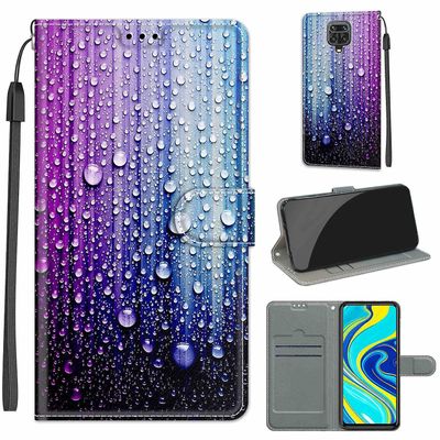 Foxdock Kompatibel med Xiaomi Redmi Note 9 Pro Max abstrakte vanddråber mobil taske