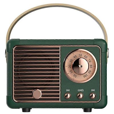 HM11 2. sukupolven retro Bluetooth-kaiutin kannettava langaton kaiutintuki U-levy TF-kortti AUX Vihreä