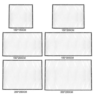 3 m x 2,5 m raskas vedenpitävä polypressu retkeilyyn Musta 150*250cm