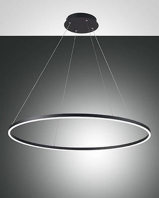 Fabas Luce Lighting Fabas Luce Giotto LED Integreret vedhæng Loft Lys Lys Sort Glas