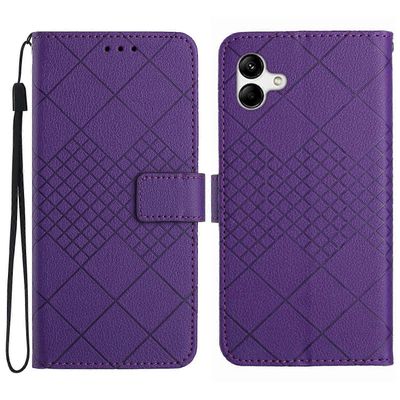 Samsung Galaxy A06 Case PU nahkainen lompakko käännettävä folio puhelimen kansi Tumma lila