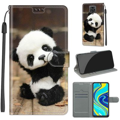 Foxdock Kompatibel med Xiaomi Redmi Note 9s Cute Panda Mobile Case