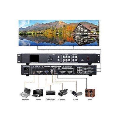 LED-videoprosessori AMS-MVP300 DVI VGA -tulolla tukee Linsn-lähetyskortin EU-pistoketta