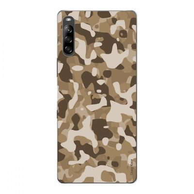 Crazy Kase Hull Til Sony Xperia L4 i silikone fleksibel 1 Mm, Ørken militær camouflage