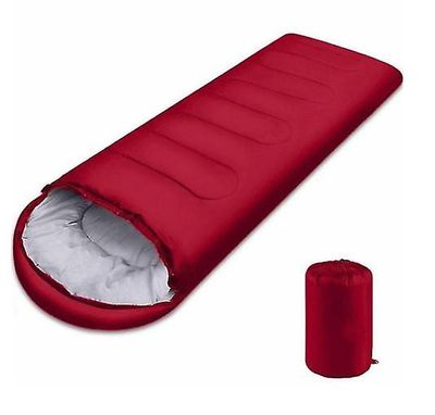 Handuo Camping sovepose Rejse Pillow Kompakt Kompression Sack sovepose til voksne Børn rød