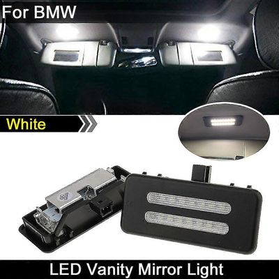 2kpl BMW E90 X1 E84 X5 E70 X6 E71 E72 E91 E92 X3 F25 E60 E61 valkoinen LED-lukuvalot sisätilojen aurinkosuoja turhamaisuus peilivalaisin