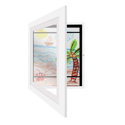 Kids Art Frames Front-open Easy Change Art Frame Tegninger Artwork Picture Frames For Wall Tabletop Hvit