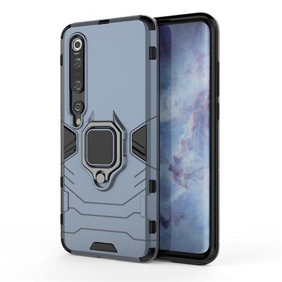 Shockproof rustning sag for xiaomi cc9e/a3 med støttefod all inclusive dække blå rpc3582