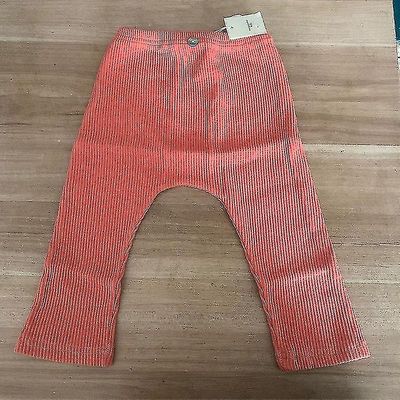 Forår Nyfødte Baby Leggings / - Ribbede Elastiske Stribede Bukser orange bukser 6M