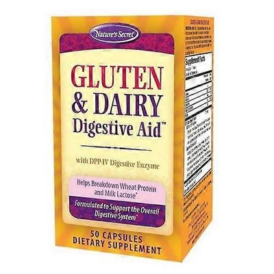 Nature's Secret Luonnon salaisuus gluteenin ja maitotuotteiden ruoansulatusapu, 50 korkkia