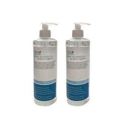 500Cosmetics 2 500 Kosmetiikka Hydro-Alcohol Dermo-hygieeninen geeli (2x400ml)