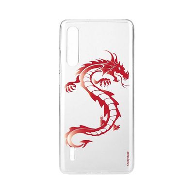 Crazy Kase Hull For Xiaomi Mi 9 Lite Blød rød drage