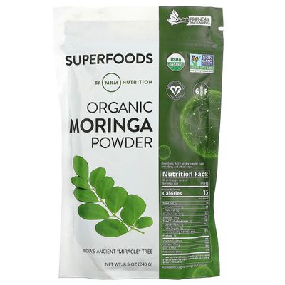 MRM Nutrition MRM Näring, Ekologiskt Moringa Pulver, 8.5 oz (240 g)