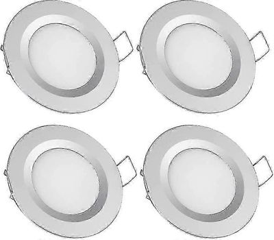 Matkailuautovene 12v 4 X led upotettu kattovalot, 3w 3200k himmennettävät täydet alumiiniset alavalot